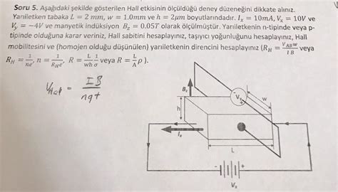 Solved Soru A A Daki Ekilde G Sterilen Hall Etkisinin Chegg