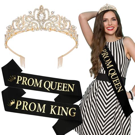 Prom King And Queen Crown Set Prom King And Queen Sashes