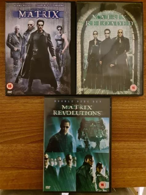 THE MATRIX DVD Bundle The Matrix Matrix Reloaded Matrix Revolutions