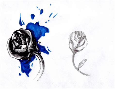 Colourless Blue Rose - Sketch by Ezezagun on DeviantArt