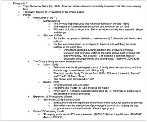 HANDOUT: FROM OUTLINE TO FIRST DRAFT – Writing Across the Curriculum ...