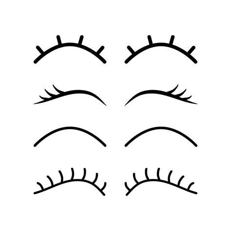 Premium Vector Eyelash Vector Icon Eye Open Look Symbol Black Outline