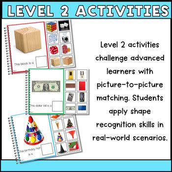 Errorless 2D 3D Shape Adapted Book Bundle For Special Education