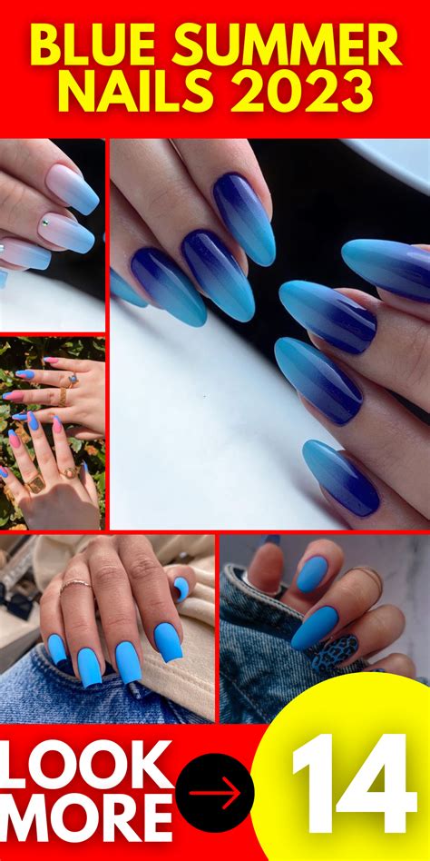 Blue Summer Nails 2023 Light Royal And Navy Shades For A Cool And