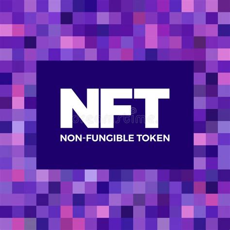 Nft Non Fungible Token Logo Header Banner Vector Illustration Digital