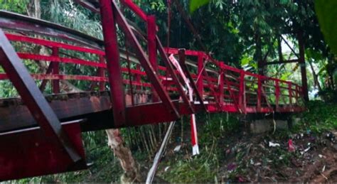 Jembatan Gantung Di Desa Klambir V Kampung Rusak Berat Ancam