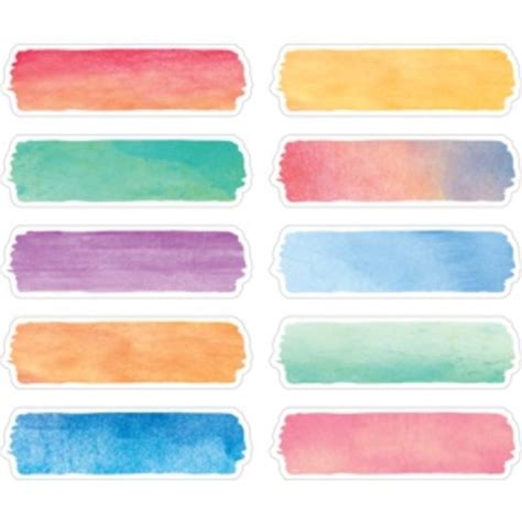 Watercolor Flat Name Plates Inspiring Young Minds To Learn