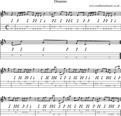 Scottish Tune Sheetmusic Midi Mp Mandolin Tab And Pdf For Drumins