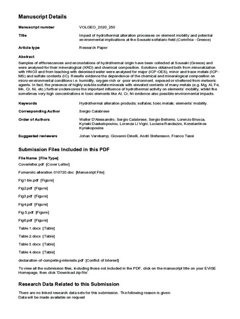 Fillable Online Iris Unipa Impact Of Hydrothermal Alteration Processes