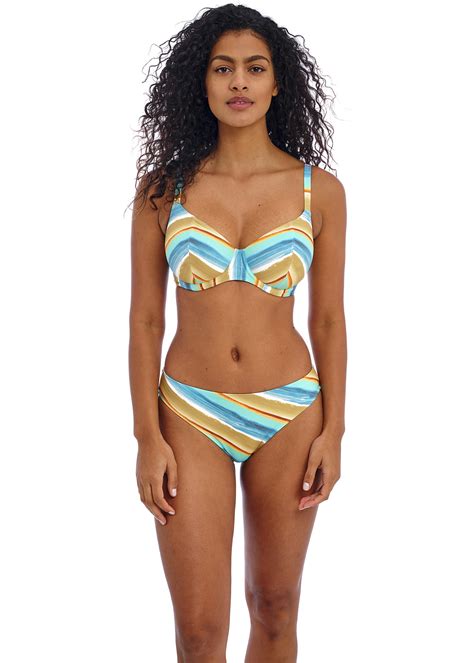 Freya Castaway Island Plunge Bikini Top Multi Sugar And Spice Lingerie