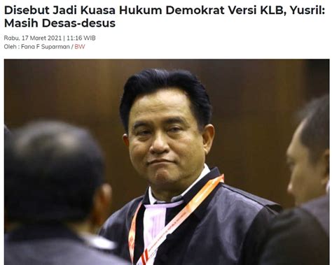 Cek Fakta Yusril Ihza Mahendra Jadi Kuasa Hukum Partai Demokrat Kubu