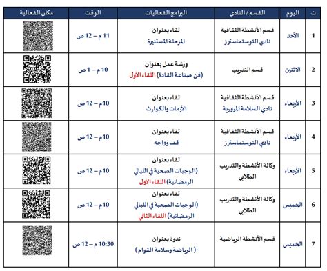 فعاليات وكالة الأنشطة والتدريب الطلابي عمادة شؤون الطلاب وكالة