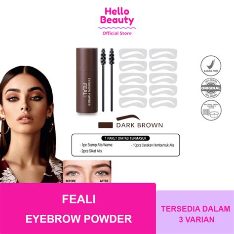 Feali Eyebrow Powder Cetakan Alis Original Shaping Eyebrow Stamp Alis