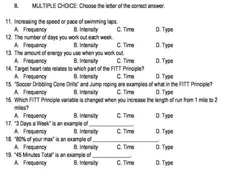 Mapeh Physical Education Multiple Choice Brainly Ph