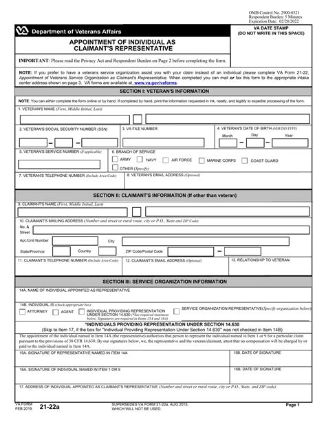 Va Form 21 22a ≡ Fill Out Printable Pdf Forms Online