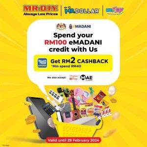 MR DIY RM2 Cashback Promotion With EMadani On TNG EWallet 4 Dec 2023