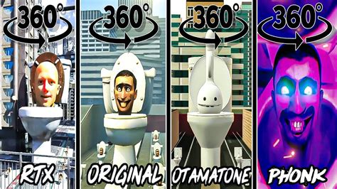 Skibidi Toilet Rtx Vs Original Vs Otamatone Vs Phonk Toilet Vr