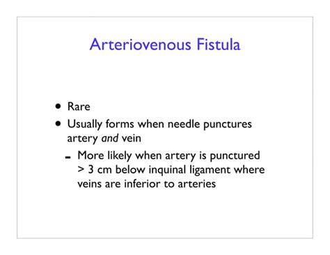 Femoral Site Complications