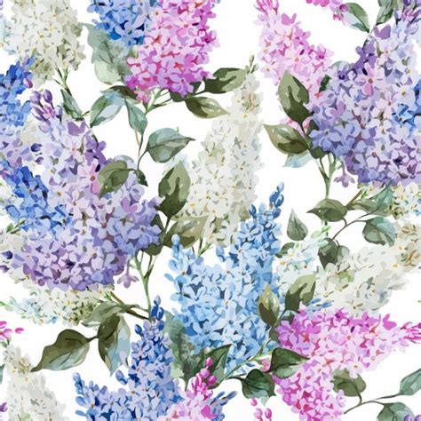 Hydrangea Watercolor Flowers Pattern Stock Vector Image By ZeninaAsya