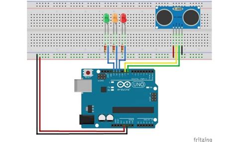 Parkošanās sensors ar Arduino un HC SR04