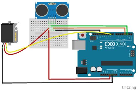 Arduino Ultrasonic Servo Rover Distance Meter