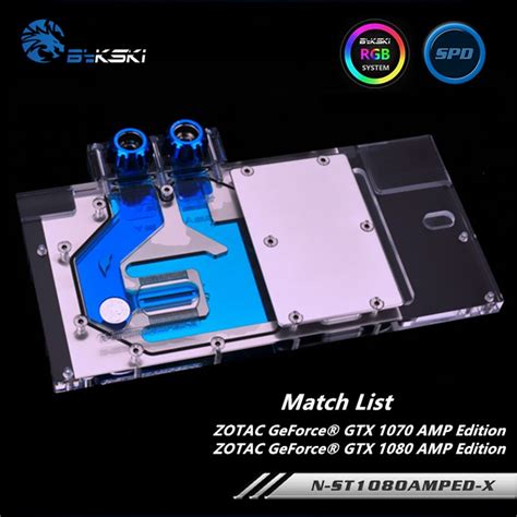 Bykski Full Cover Gpu Water Block For Zotac Geforce Gtx