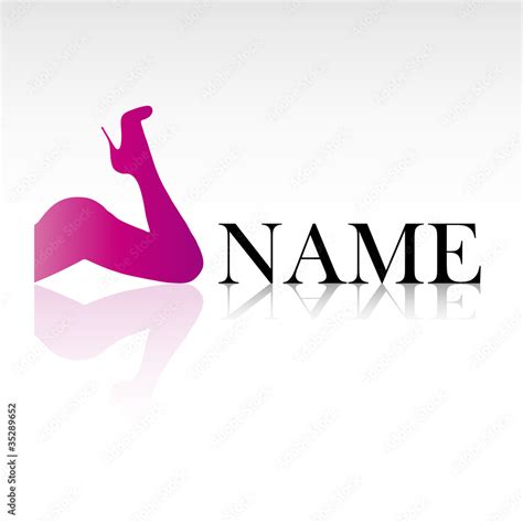 Logo Sexy Leg Lingerie Vector Stock Vector Adobe Stock