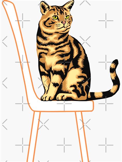 William Osman Cute Brown Cat Sticker For Sale By Teetawatshop Redbubble