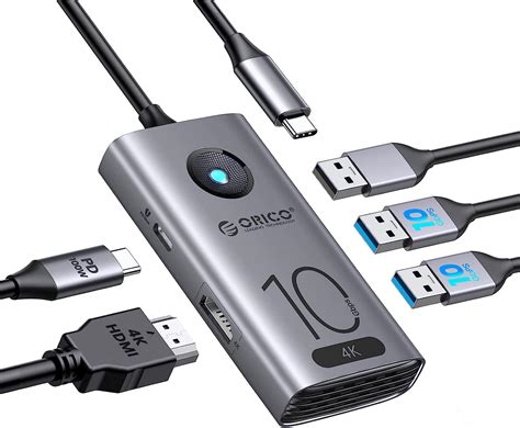 ORICO Hub USB C de 10 Gbps estación de acoplamiento para portátil USB