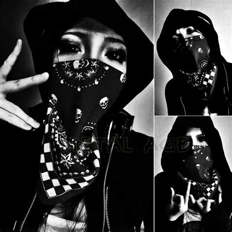 Metal Age Skull & Paisley Hiphop bandana, new school gangsta style, pirate's scarf, Eminem & M.I ...