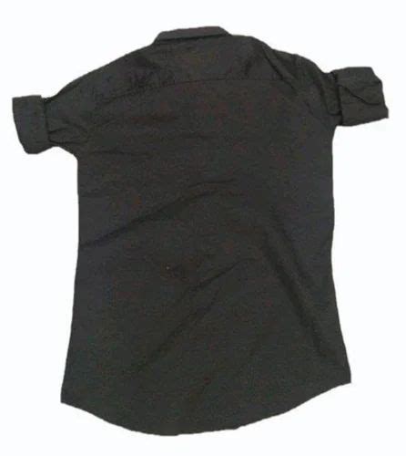 Men Plain Black Cotton Shirt Formal Full Sleeves At Rs 260 In Ahmedabad