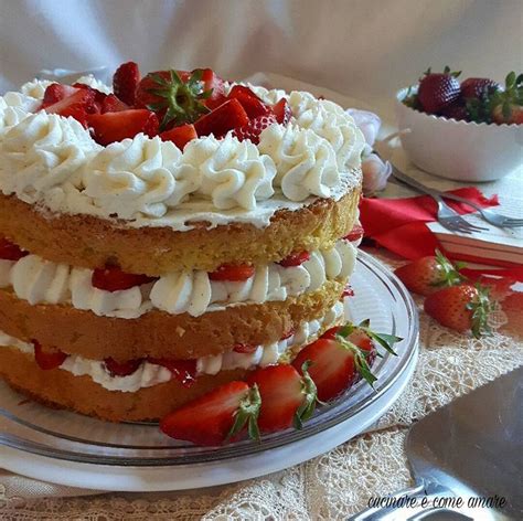 Naked cake con crema al mascarpone e fragole Cucinare è come amare