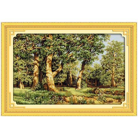 Oak Forest Counted Cross Stitch 11CT 14CT Cross Stitch Set Scenery