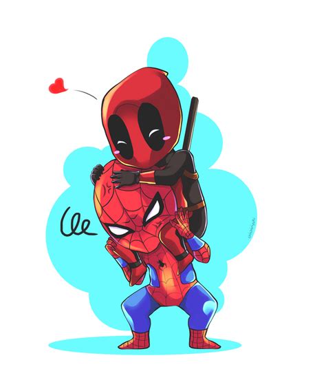 Deadpool and Spidey by ChichiriYuki on DeviantArt