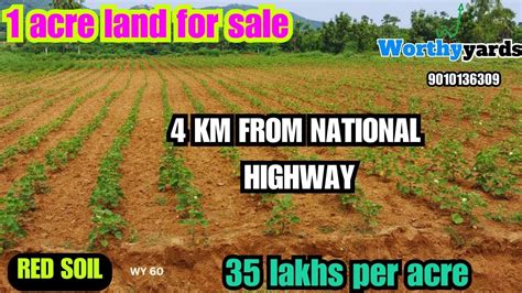 1 Acre Agriculture Land For Sale 35 Lakhs Per Acre Red Soil 4 Km