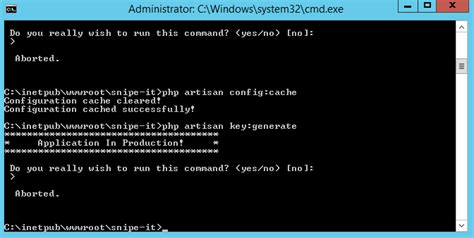 Php Artisan Key Generate Aborted Error Issue Snipe Snipe It