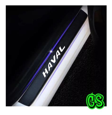 Sticker Adhesivo Cubre Zocalo Haval Fibra Carbon Protector Cuotas Sin