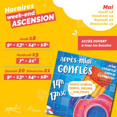 Horaires Et Programme Week End De L Ascension Piscine Intercommunale