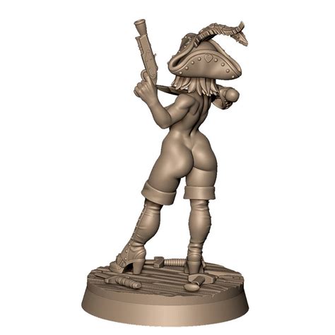 Captain Loveheart Female Pirate Nsfw Dnd Miniature 3d Etsy