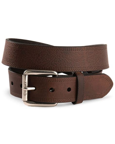 Ariat Triple Stitched Leather Belt Reg And Big Boot Barn