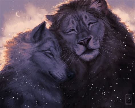 Lion And Wolf Wallpapers Wallpaper Cave