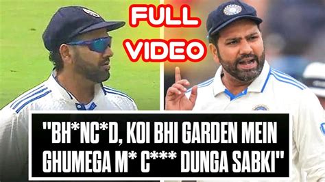 Rohit Sharma Abusing Fielders Caught In Stump Mic India Vs England