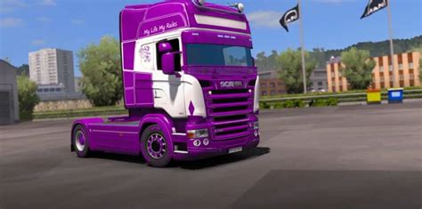 Scania Rjl My Life My Rules Purple Skin V1 0 Ets2 Mod Download