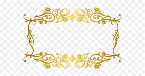 Gold Wedding Border Png, Transparent Png - vhv