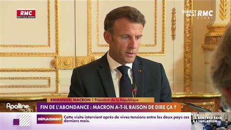 Fin De L Abondance Emmanuel Macron A T Il Eu Raison De Dire A