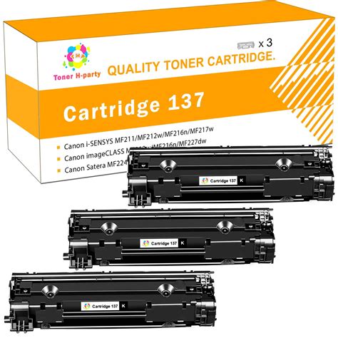 137 Toner Cartridge 3 Pack Compatible For Canon 137 Crg 137 To Use With Imageclass Mf236n