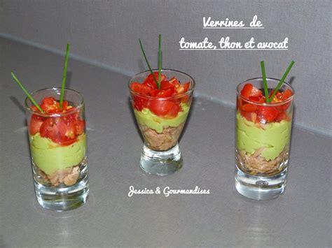 Jessica Gourmandises Verrines De Tomate Thon Et Avocat