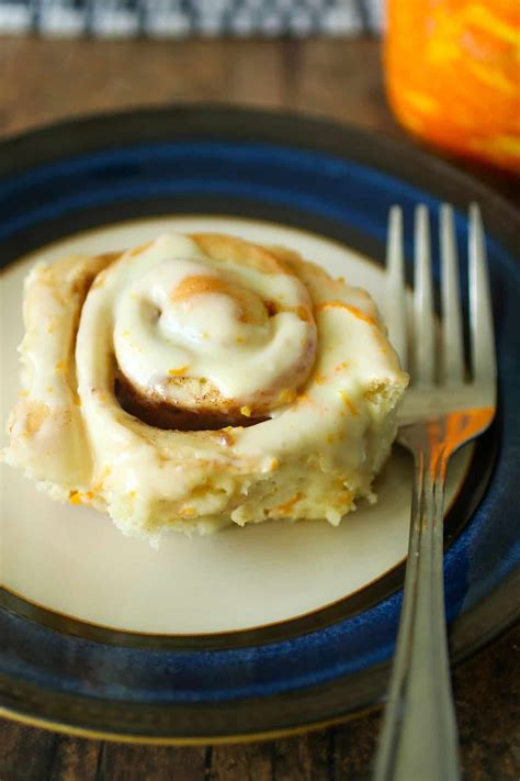 Orange Cinnamon Rolls With Orange Cream Cheese Icing Woman Scribbles