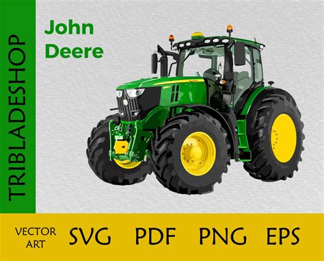 Farm Tractor John Deere Svg Pdf Png Prints Clipart Etsy