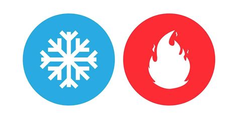Hot And Cold Set Icon Isolated Vector Illustration Vector Art At Vecteezy